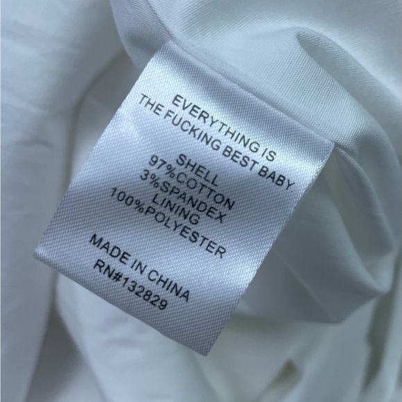 LPA Daria Tie Strap Mini Cotton Dress White Size XL - Picture 5 of 9